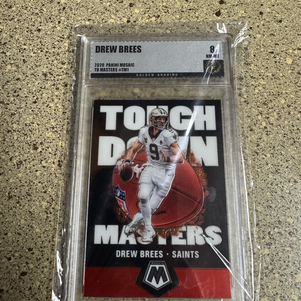 Drew Brees 2020 Panini Mosaic graded card